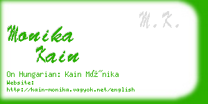 monika kain business card
